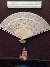 Chinese bamboo fan with case
