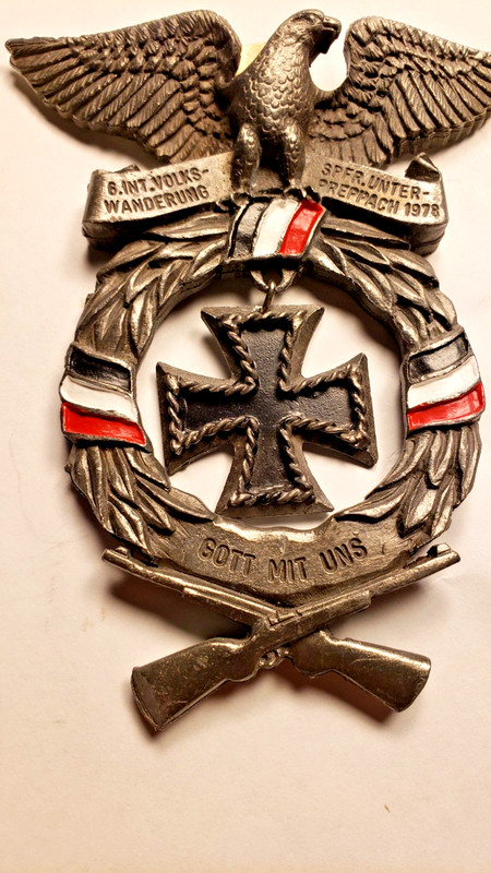 1978 Volkswanderung German Hiking Medal . Marked. Rare