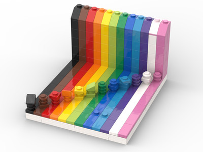 Regenbogen Set  Vielfalt  aus LEGO Steinen Geschenk Diversität & Toleranz 40516
