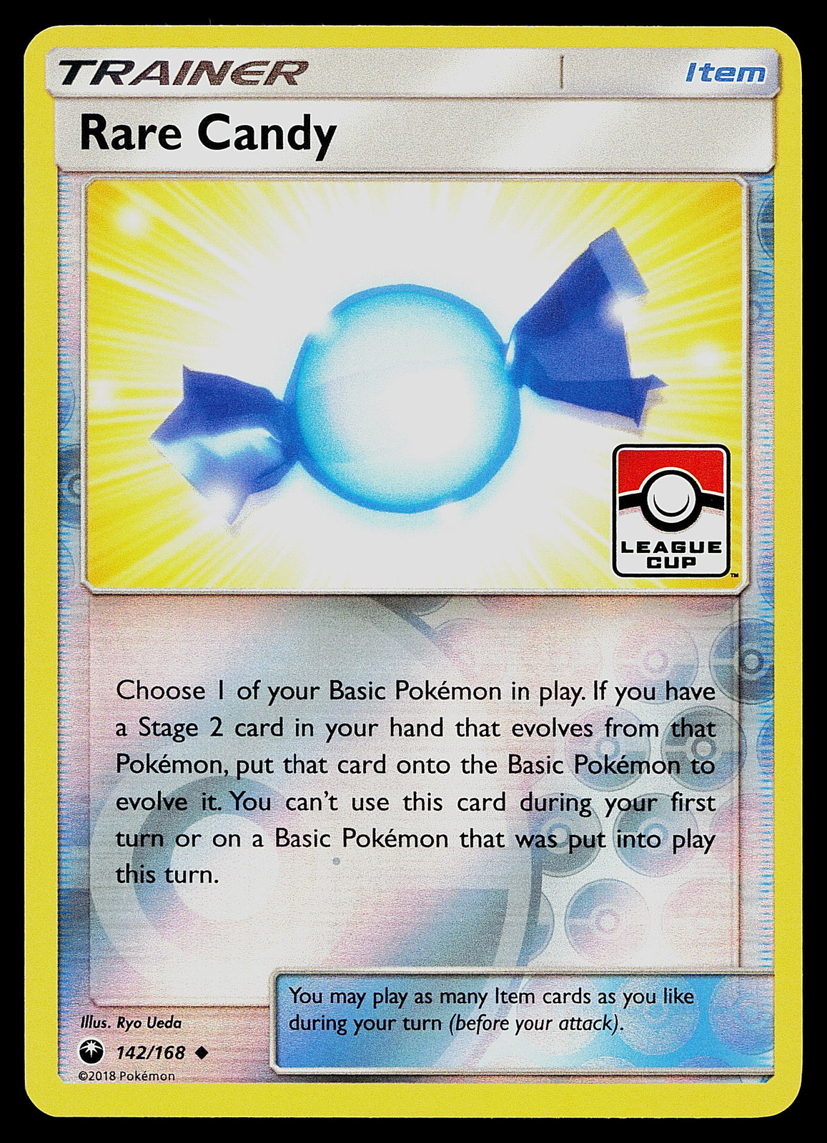 Pokemon Card - Rare Candy 142/168 Pokemon League Championship SM Holo Promo
