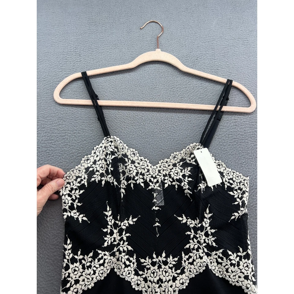 Vestido camisola Wacoal para mujer M abrazo encaje negro sin cordones quimise Foto 2 de 4