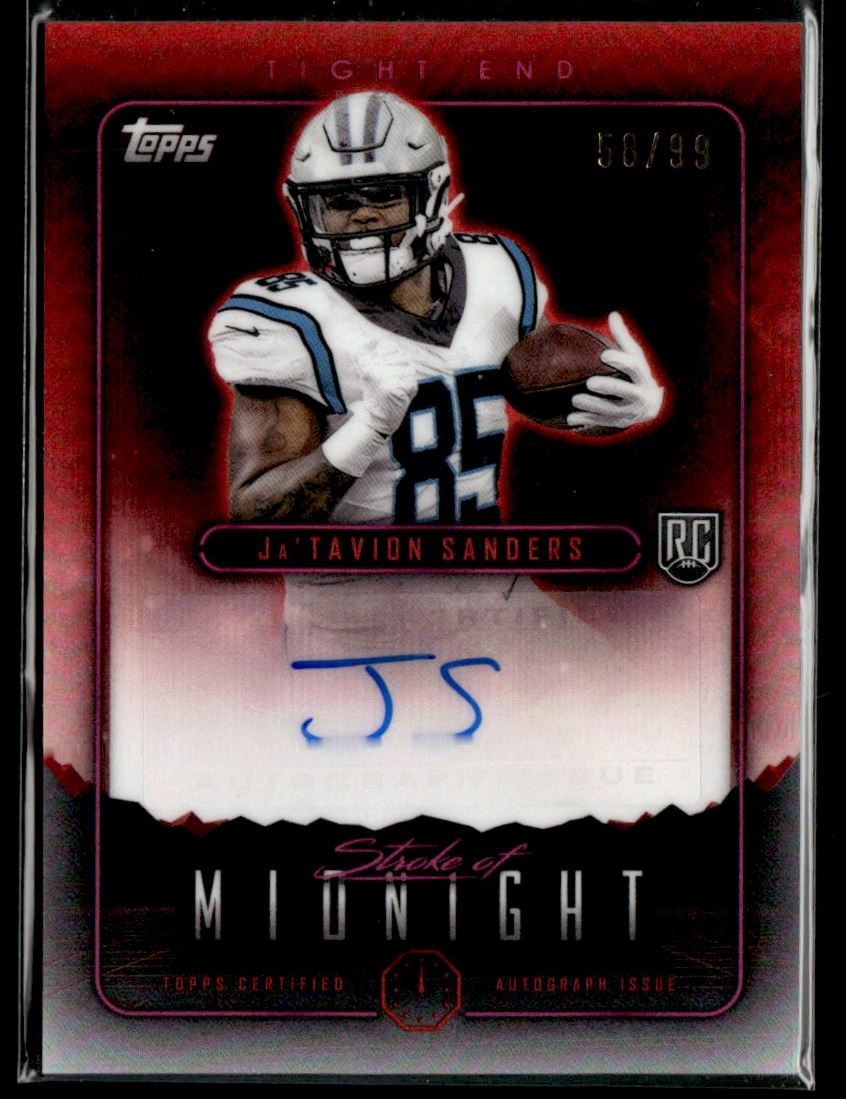 Ja'Tavion Sanders Topps Midnight Stroke of Midnight Autographs #SMAJS Twilight
