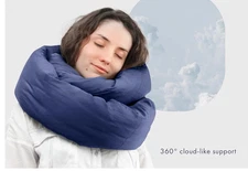 NEW Huzi Infinity Pillow - Soft Neck Support - Navy Blue - Travel Pillow