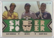 2012 Triple Threads Relic Combos Emerald 16/18 Albert Belle Dave Winfield 05bt