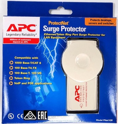 APC ProtectNet Surge Protector Gigabit Ethernet Token Ring Protector LAN PNet1GB