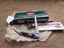 2003 Case XX Tiny Toothpick 610096 navy blue bone pocket knife