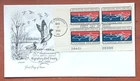 CANADA & USA MIGRATORY BIRD TREATY  1966  ARTMASTER CACHET FDC PLATE#BLOCK UNADD