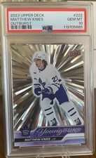 2023-24 Upper Deck Series 1 - Young Guns Matthew Knies #222 Outburst Silver (RC)