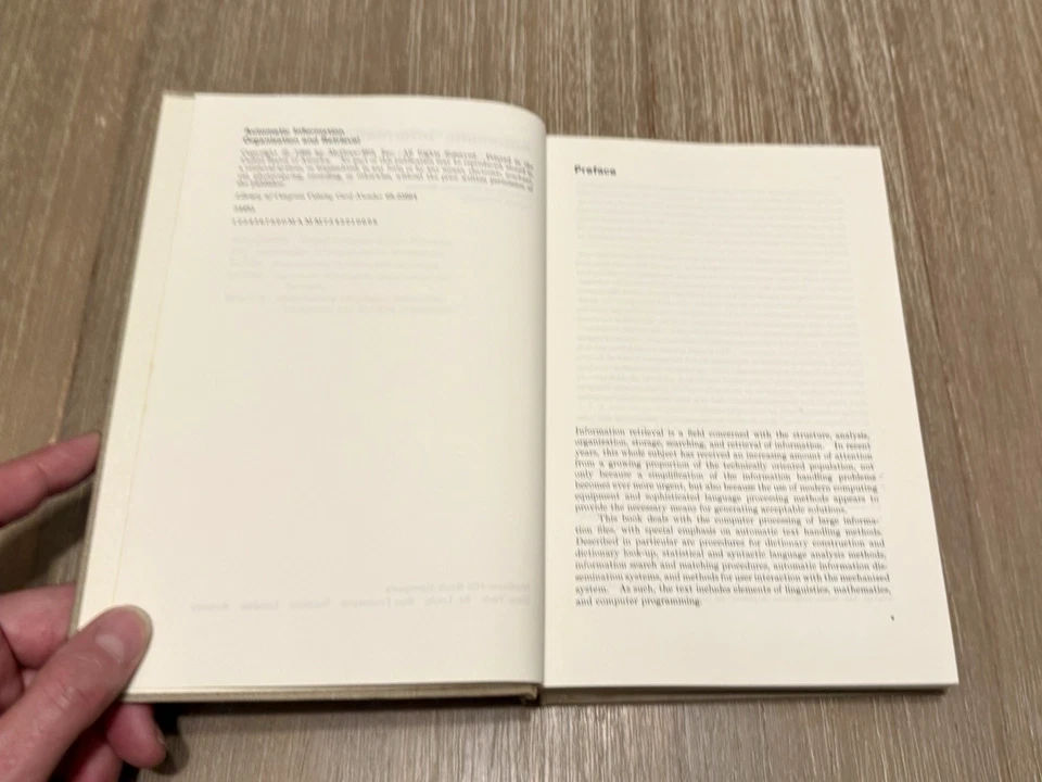 Automatic Information Organization and Retrieval by Gerald Salton 1968 HC/DJ - Image 3 of 4