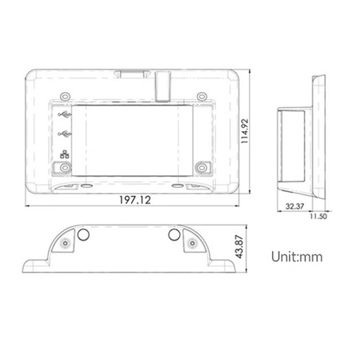Für 4B 7 ABS-Gehäuse Schwarz für Offiziellen Original 7 800x480 3910 - Afbeelding 7 van 7