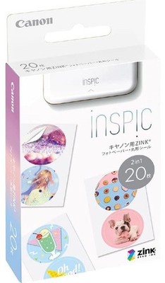 Canon ZINK Photo Paper Round Stickers for Canon Smartphone Printers, Pack of 20