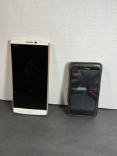 Lot of 2 Verizon Smartphones HTC Working  LG Untested Both w/ Cases No Chargers