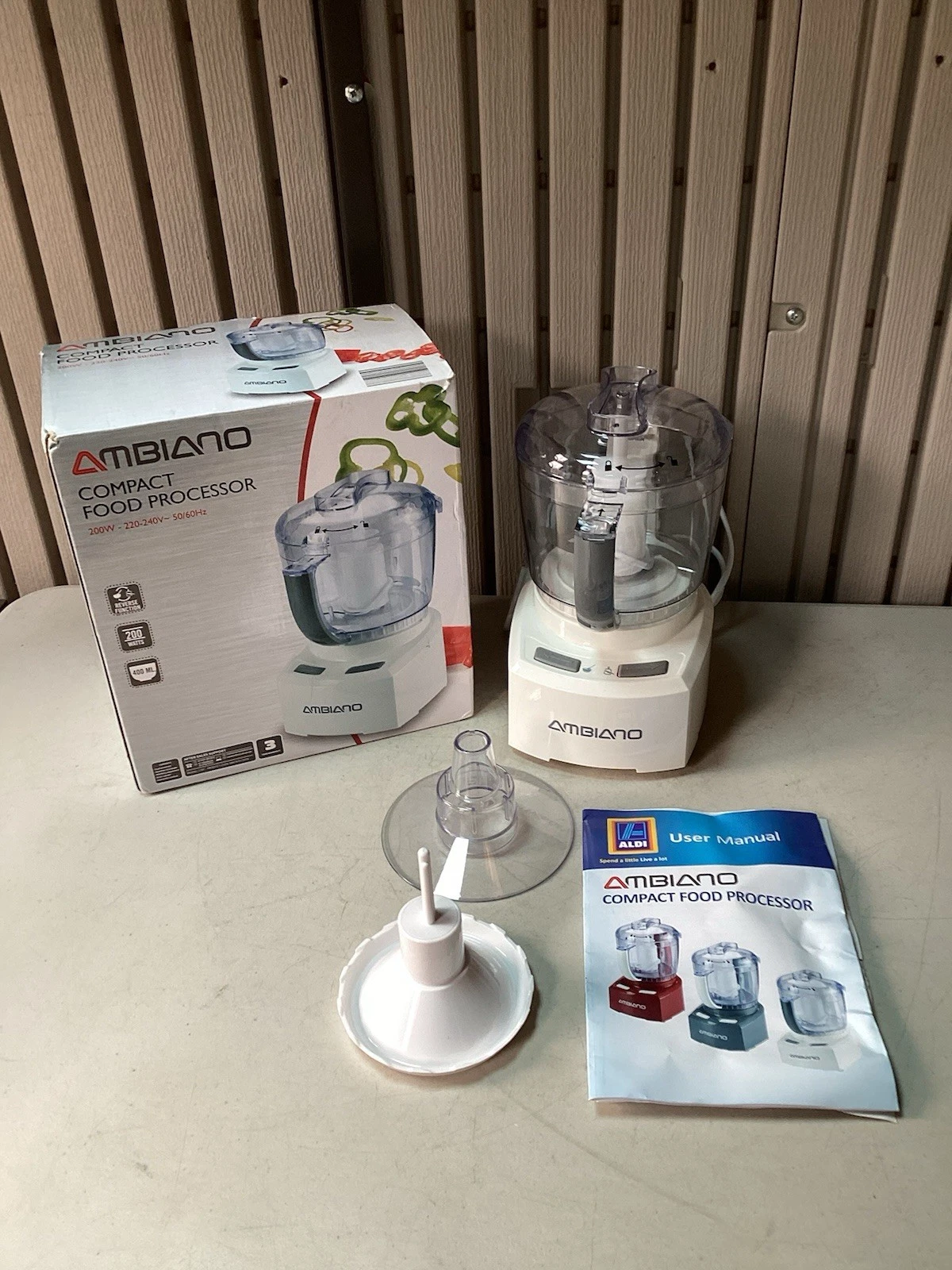 Ambiano Compact Food Processor/Chopper Boxed - Used/Very Clean/Fully Working.
Opens in a new window 