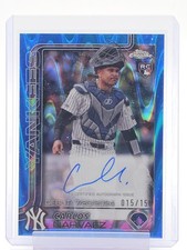 CARLOS NARVAEZ 2025 TOPPS CHROME ROOKIE BLUE RAYWAVE REFRACTOR AUTO /150 Q7139