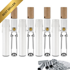 Candelabra E12 Light Socket Ceramic Chandelier Bulb Holder White Sleeves 4Pk