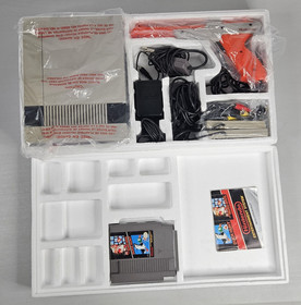 Original Nes Action Set Complete In Box With Nintendo Super Mario Duck Hunt.
