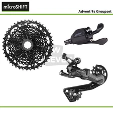 microSHIFT ADVENT 9 speed Groupset Drivetrain Shifter Derailleur Cassette MTB OE