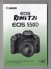 Canon EOS Rebel T2i / 550D Genuine Camera Instruction Manual / Guide In English