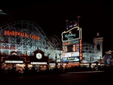 BOARDWALK CASINO HOTEL AT NIGHT LAS VEGAS POSTER PICTURE PHOTO PRINT BANNER 9842