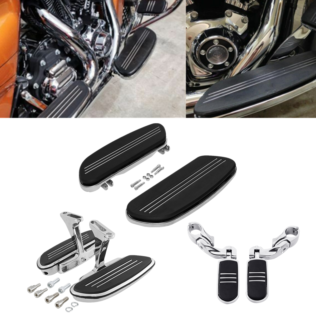Pegstreamliner Rider & Passenger Footboard FootPegs Fit For Harley