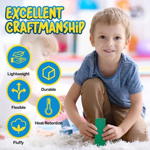 6 Pairs Warm Fuzzy Socks for Kids with Grippers - Non Skid Slipper Socks for ... - Picture 6 of 9