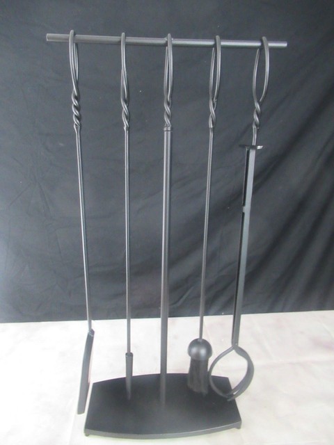 Enclume 4 Piece Rolled Steel Fireplace Tool Set Open Box For