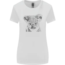 Koala Bear Sketch Ecology Environment Womens Wider Cut T-Shirt