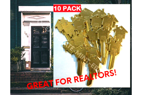 10 KWIKSET KW-11 hausförmiger Schlüssel Rohling 6 Pin Messing IMMOBILIEN-HYPOTHEKENAKTION! - Bild 3 von 4