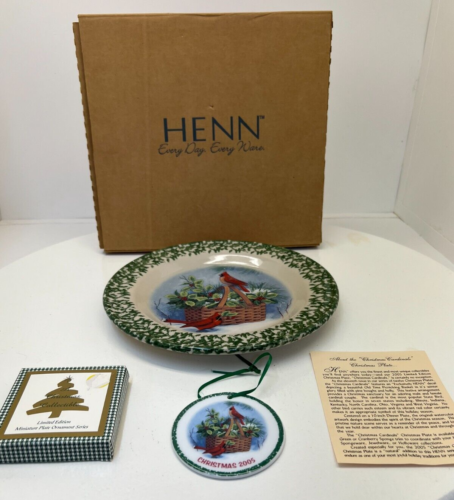 2005 Spongeware Christmas Plate and ornament /the Workshops of Gerald Henn - 第 1/9 張圖片