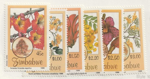 1996 Zimbabwe Sc# 750-5 - Flowering Trees, Flora. MNH postage stamp set.