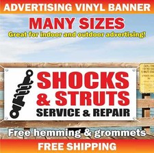 SHOCKS STRUTS Advertising Banner Vinyl Mesh Sign Car Service Auto Repair Shop