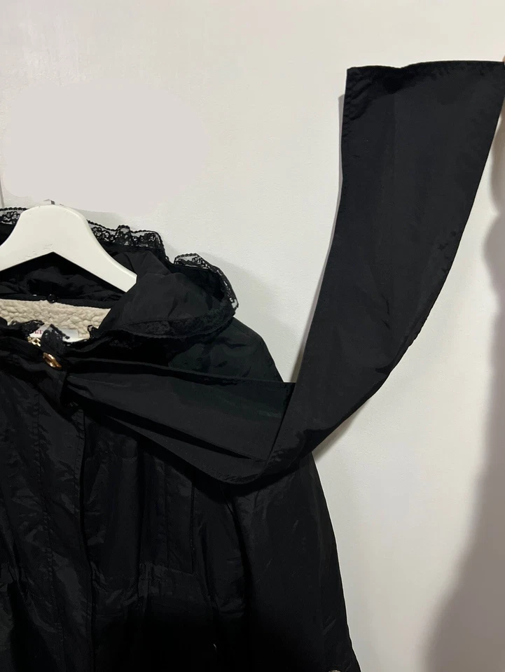 Chaqueta negra desmontable RED VALENTINO DRA4990B-VT0098R Tie Ribbon para mujer talla 46 Foto 4 de 4