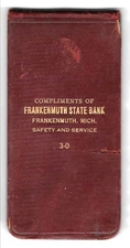 Adv. Notebook-Compliments of Frankenmuth State Bank, Frankenmuth, Michigan