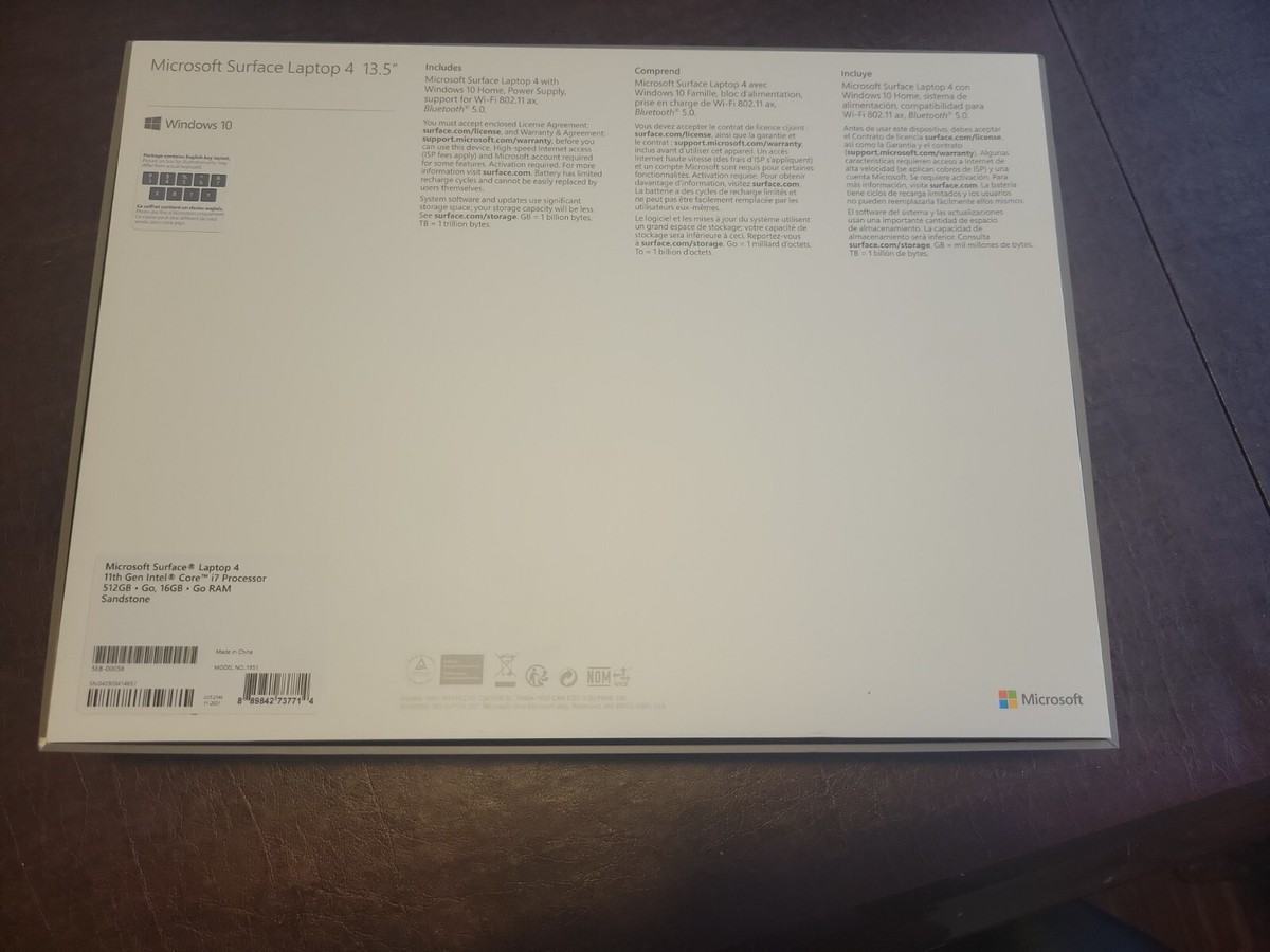 BOX FOR Microsoft Surface Laptop 4 Sandstone | eBay