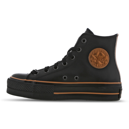 Converse Chuck Taylor All Star Platform ALTE IN ORO IN PELLE-NERO | eBay