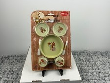 Vintage Sears Metal Aluminum Child Kitchen Play Set - Sealed - Made in Hong Kong