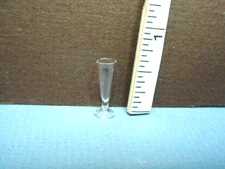 Miniature Fluted Tall Glass #HB054Clear Bright Delights 1/12th Scale