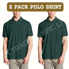 Mens Polo Shirts Pique Short Sleeve Regular Fit Premium Work Casual Plain Top