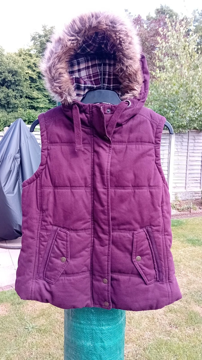 Faux fur cheap hooded gilet uk
