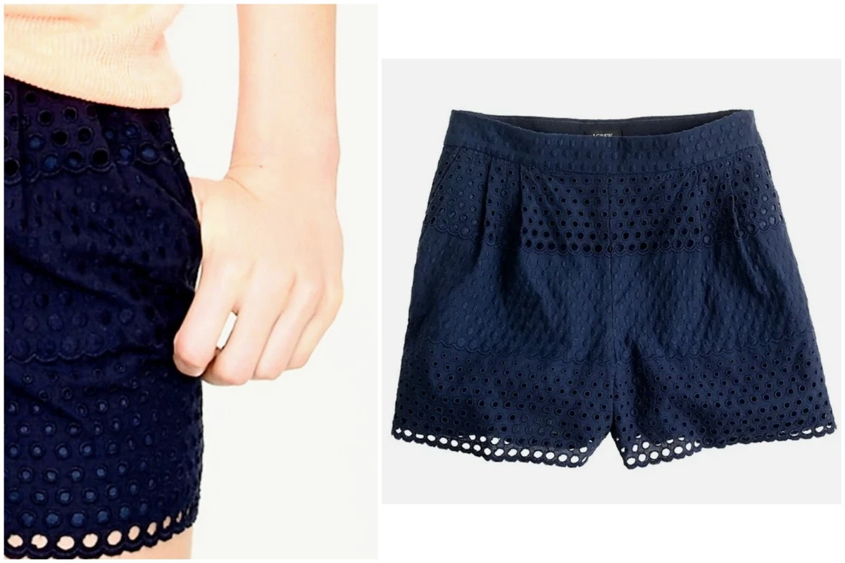 Navy lace shorts sale