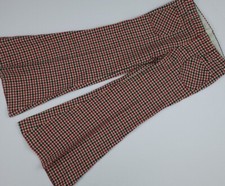 Vintage 70s HIS For Her Bell Bottom Pants Rare Houndstooth Wool USA True Vtg