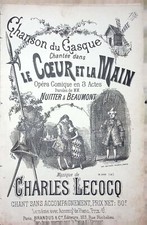 Songs the Heart and the Hand P. Nuitter and Beaumont M. Lecoq Drawing by Buval