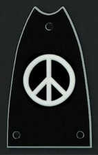 GUITAR TRUSS ROD COVER - Engraved Etched - Fits EPIPHONE Scoop - PEACE SIGN
