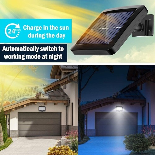 100 LED Solarleuchte mit Bewegungsmelder Außen Gartenlicht Wandleuchte Lampe DHL - Bild 12 von 13