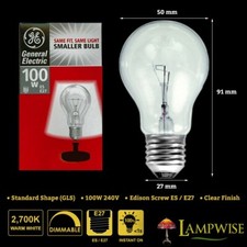Image of STANDARD GLS LIGHT BULBS BC/B22 ES/E27 CLEAR OPAL PHILIPS GE BELL