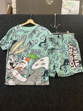       Looney Tunes Size Large Pajamas Sleepwear Set Of 2 Teal