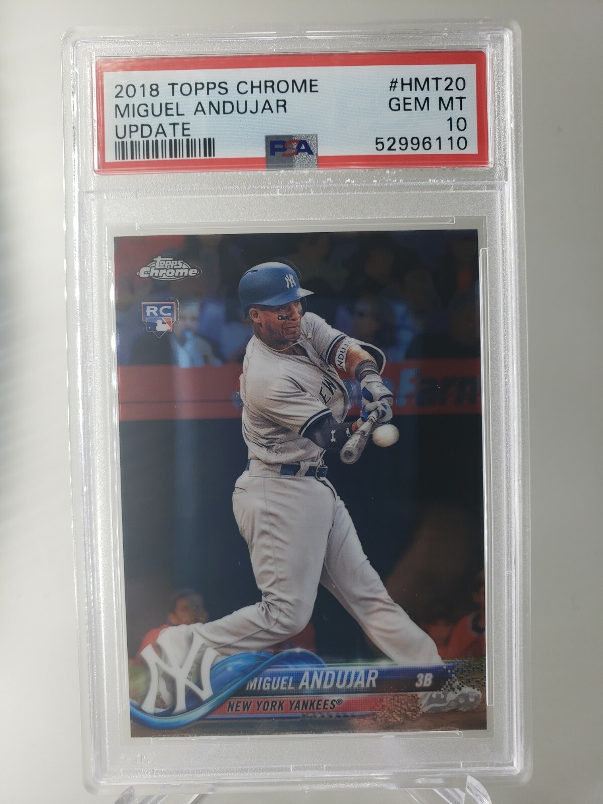 Miguel Andujar 2018 Topps Chrome Update #HMT20 Rookie PSA 10 GEM MT NY Yankees