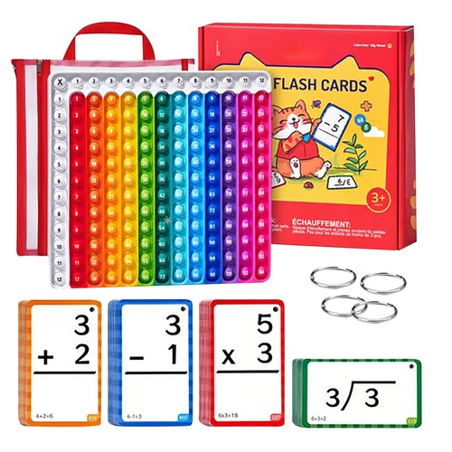 Mathe Lernkarten Set Mit Pop Fidget - 288 Karten Für Grundschule 1.-6. Klasse