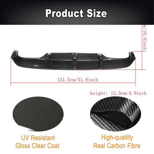 Difusor trasero de carbono para Mercedes R171 SLK350 2004-10 difusor parte trasera faldón - Imagen 6 de 11