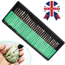 30pc Diamond Burr Set Glass Engraving Fits Dremel & Rotary Tool Drill Bits NEW